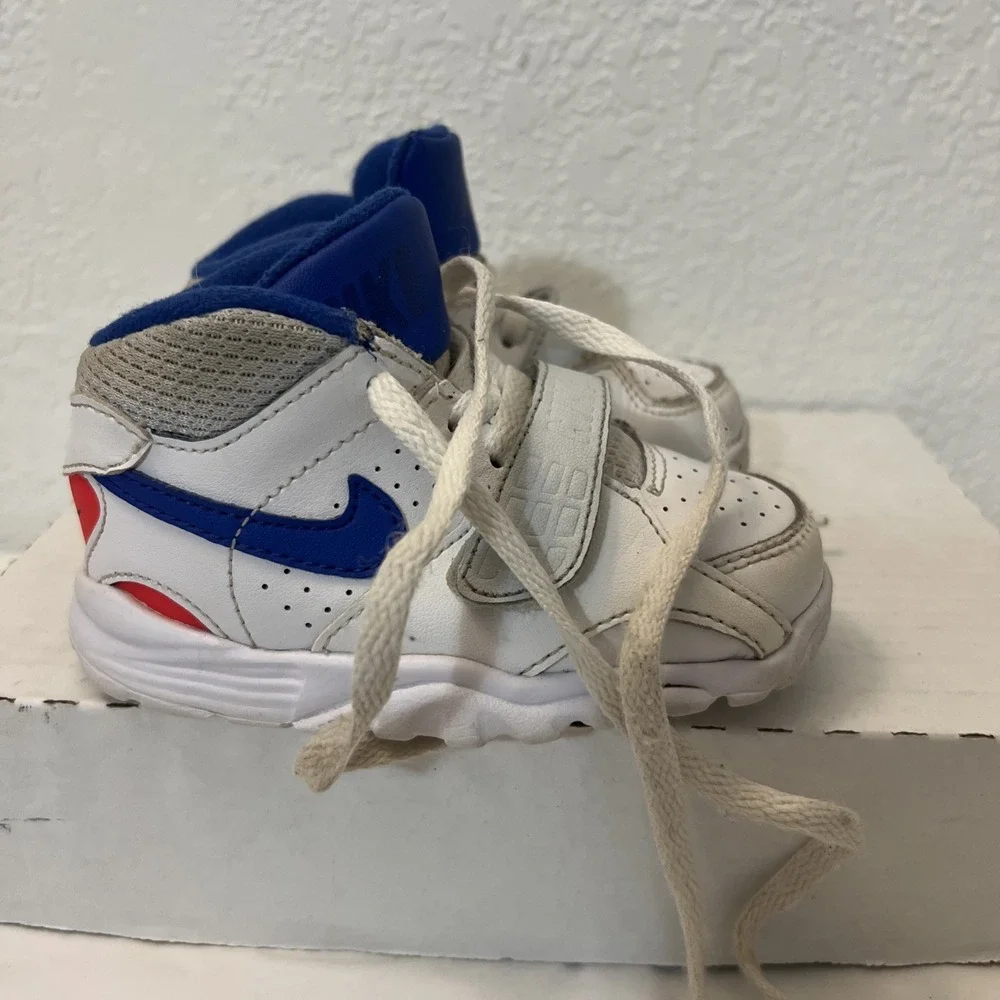 Nike Trainer SC II (TD) 631490-002 Size 6C Child Toddler Unisex White Blue Red